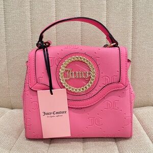 NEW Juicy Couture Pink Lemonade Stay in Circle Crossbody with‎ Gold Hardware